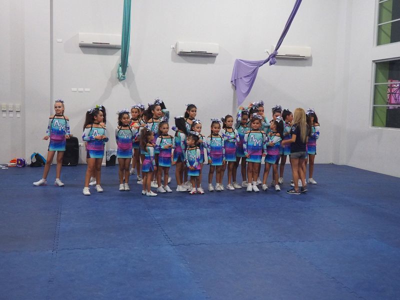 Cora and her cheer team