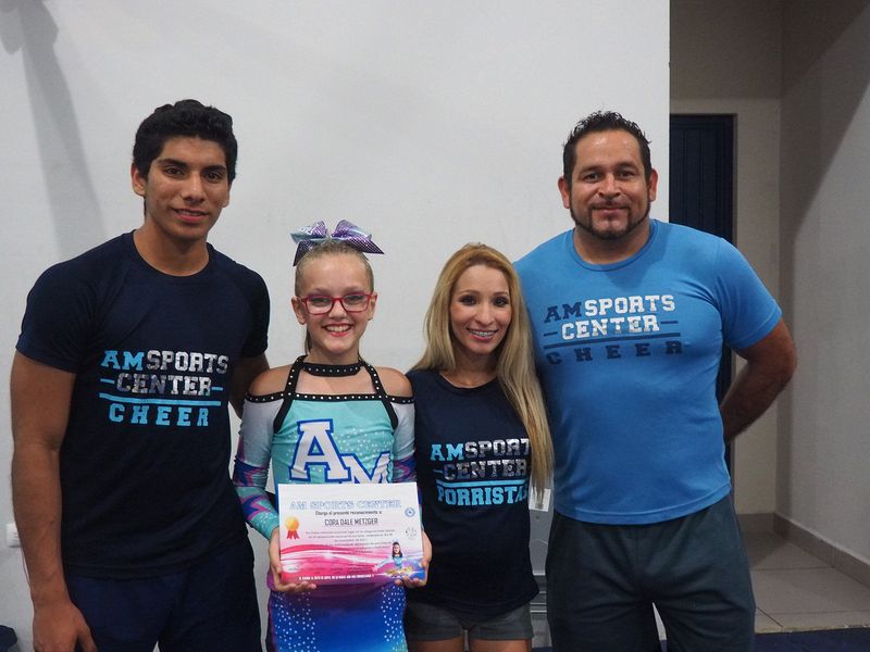 Cora with her coaches