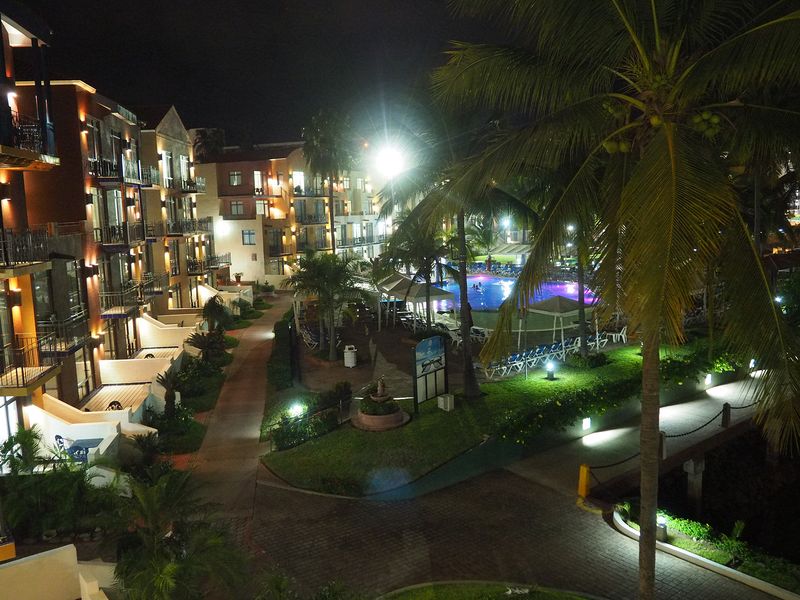 El Cid Marina Hotel at night