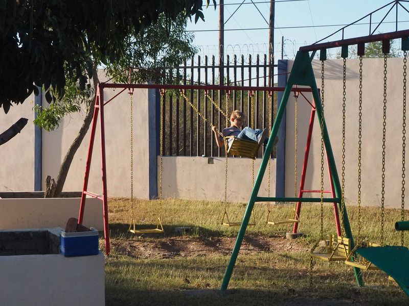 Grant on the swings