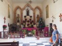 June looks at the altar decorations