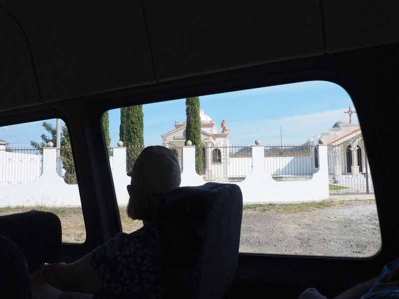 We drive past some stunning mausoleums