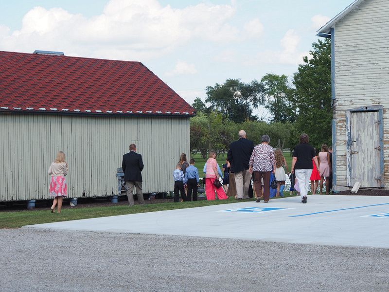 Heading towards the outdoor ceremony