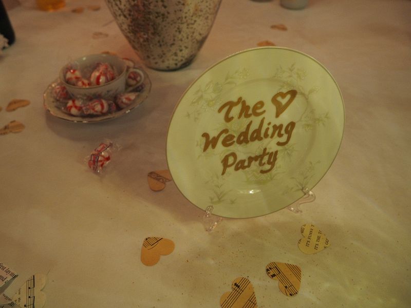 The wedding party table