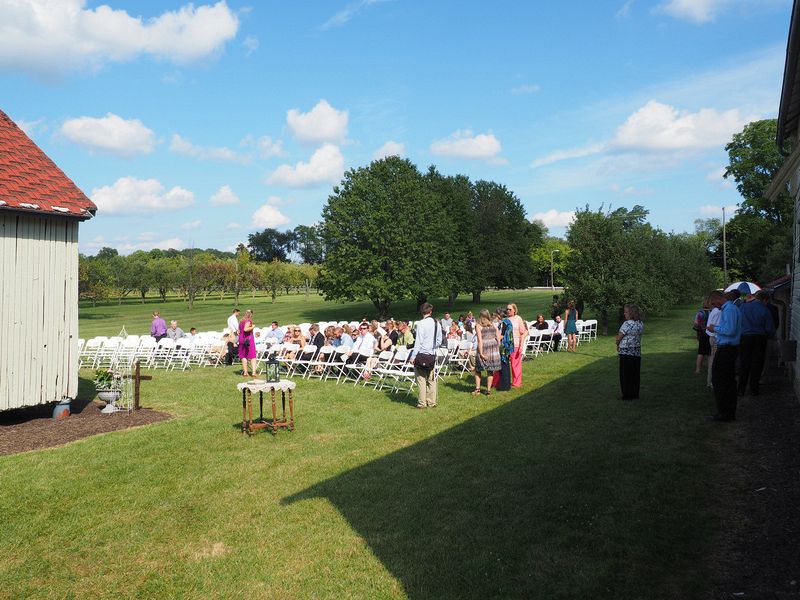 Waiting for ceremony