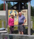 Eloise and Livingston at a historical sign