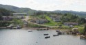 Fishing piers as we approach Burin