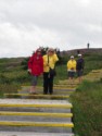 Eloise, Linda, June, and Livingston on the stairs