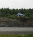 Eloise's cousin Tom put an old Volkswagen bug along the highway to advertise Burin