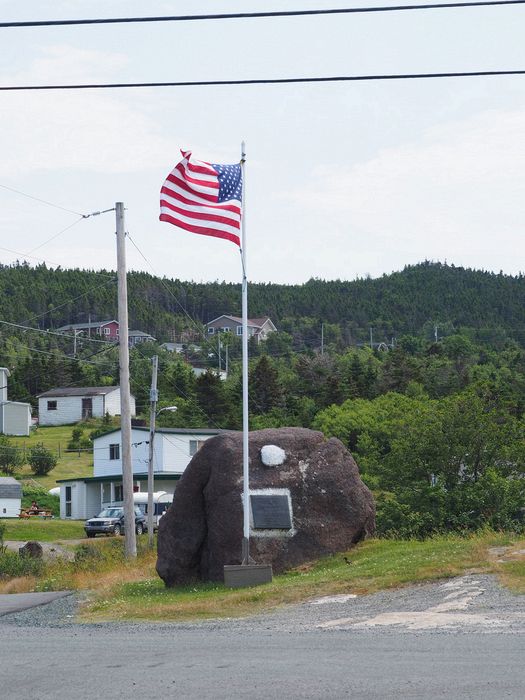 Memorial to a local who served in the US armed forces