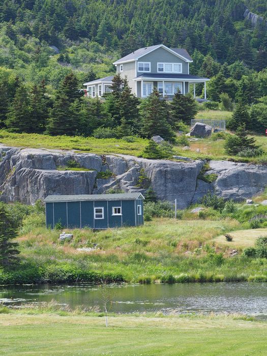 Nice house and a shack