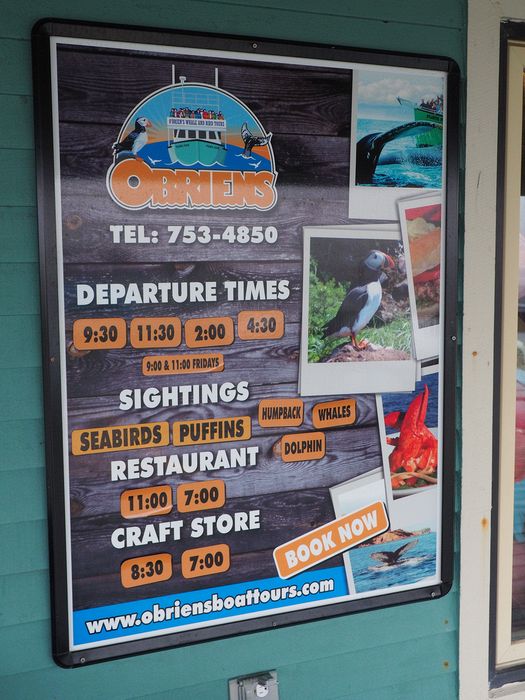 Departure times for our boat tour