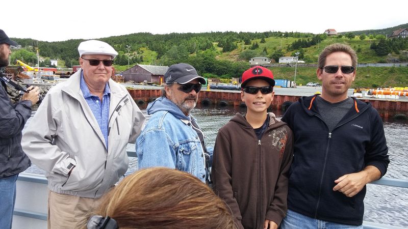 Livingston, Roger, Dylan, and Joel on another boat tour