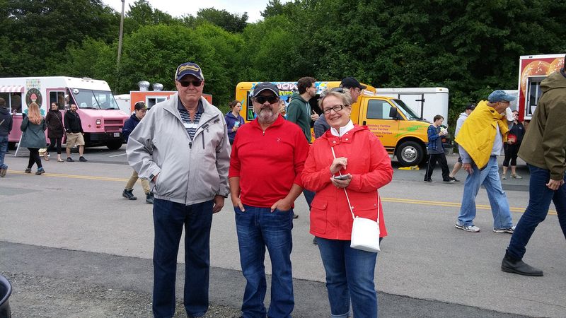 Livingson, Roger, and Donna ready for the Regatta race