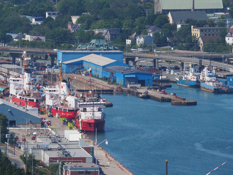 Boats in St John's harbor