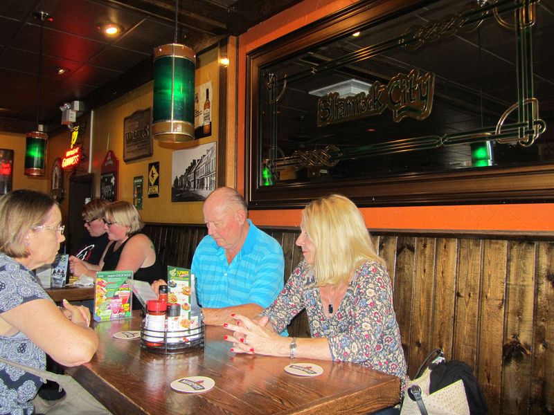 June, Livingston, and Eloise at the Shamrock City Pub