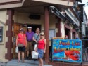 June, Livingston, Linda, and Eloise at the Green Sleeves restaurant