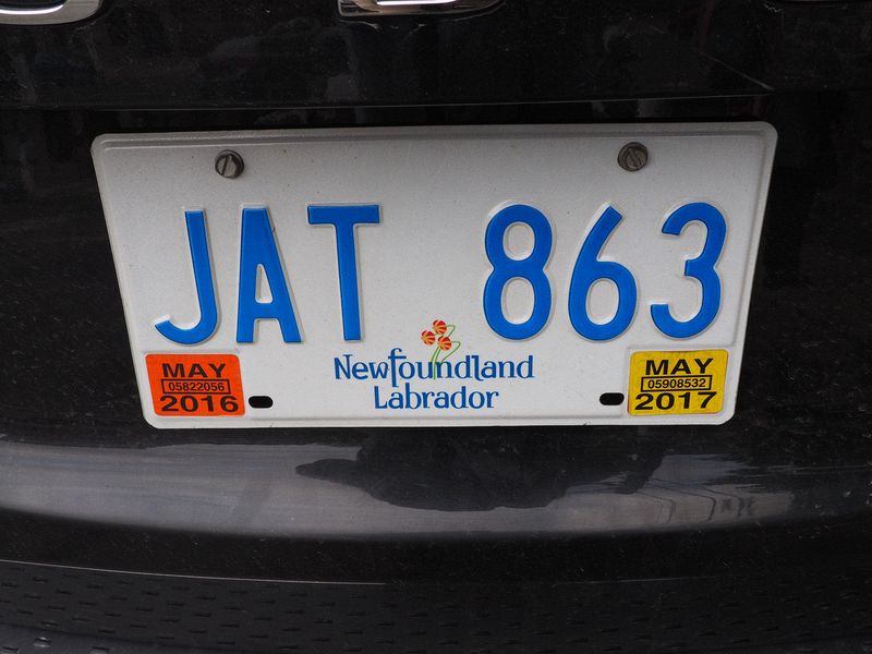 Newfoundland and Labrador license plate