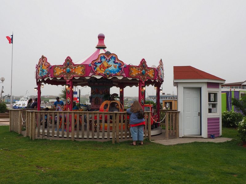 Merry-go-round in the town center