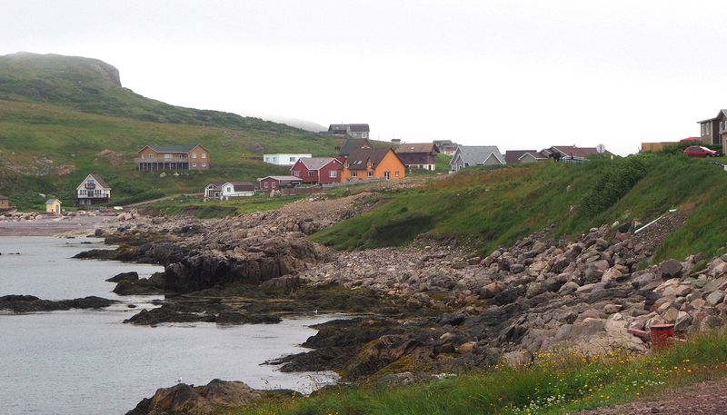 Village on the rocky coast