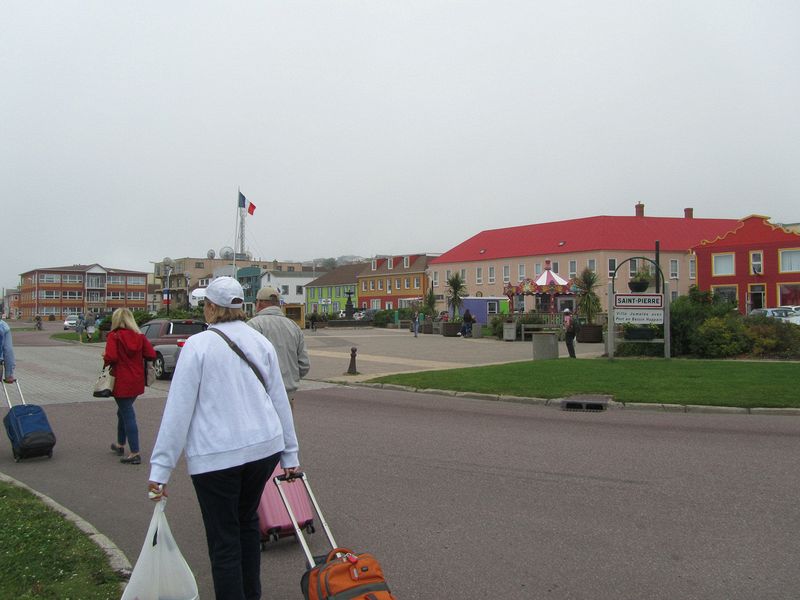 Walking to the hotel