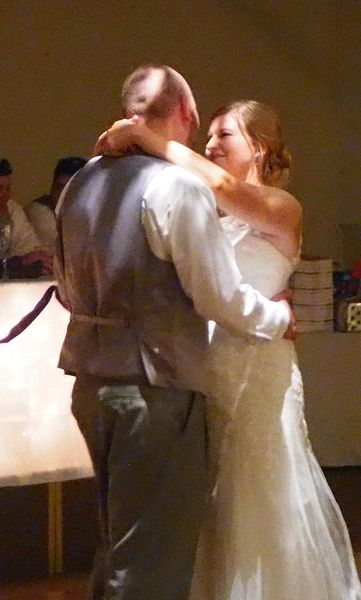 Bride and groom dance