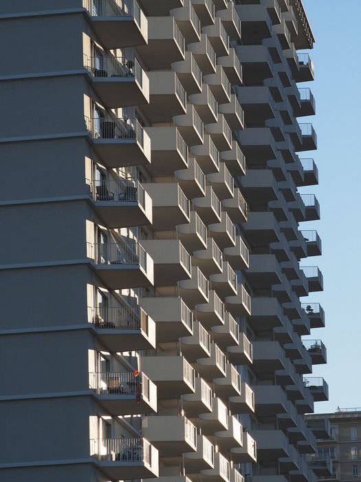 Balconies at sunset