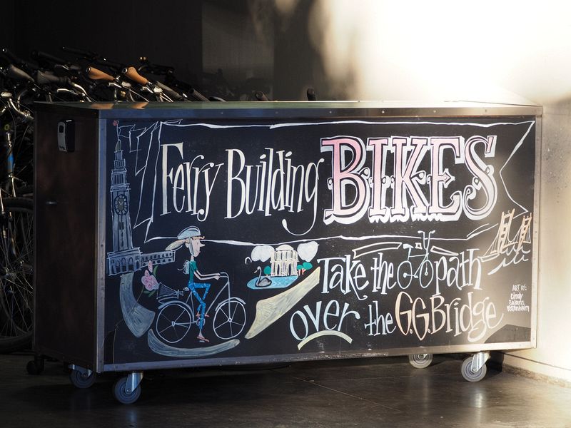 Ferry Building Bikes sign