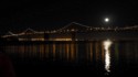 Full moon above the Bay Bridge