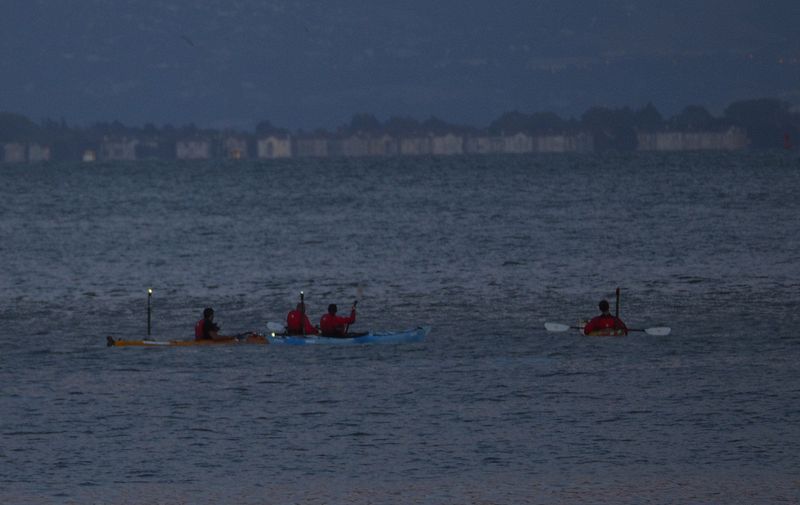 Night kayaking on San Francisco Bay