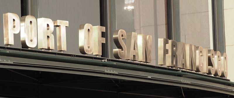 Port of San Francisco letters above door