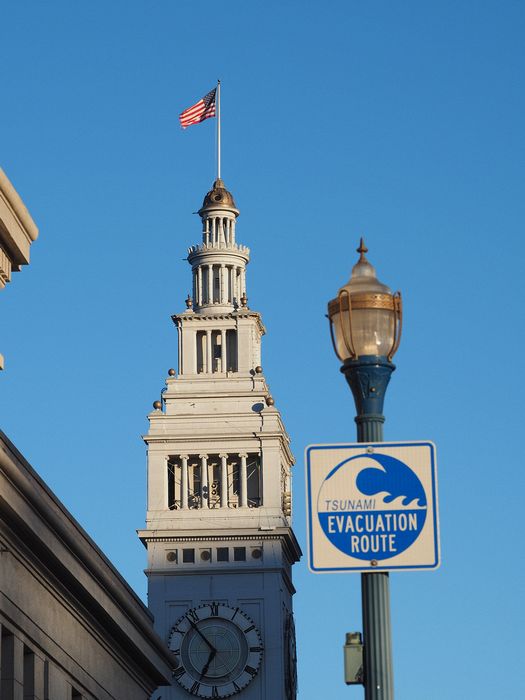 Tsunami evacuation route at the Ferry Building