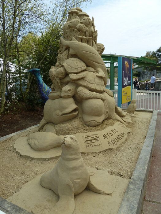 Sand sculpture at the Mystic Acquarium