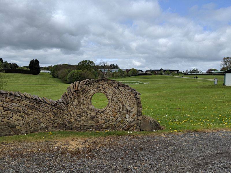 Interesting stonework as we enter the exhibition grounds