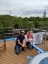 The Marions on the top deck of our riverboat