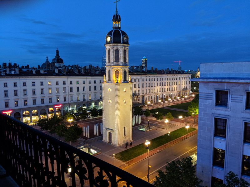 The Place Antonin Poncet with its bell tower