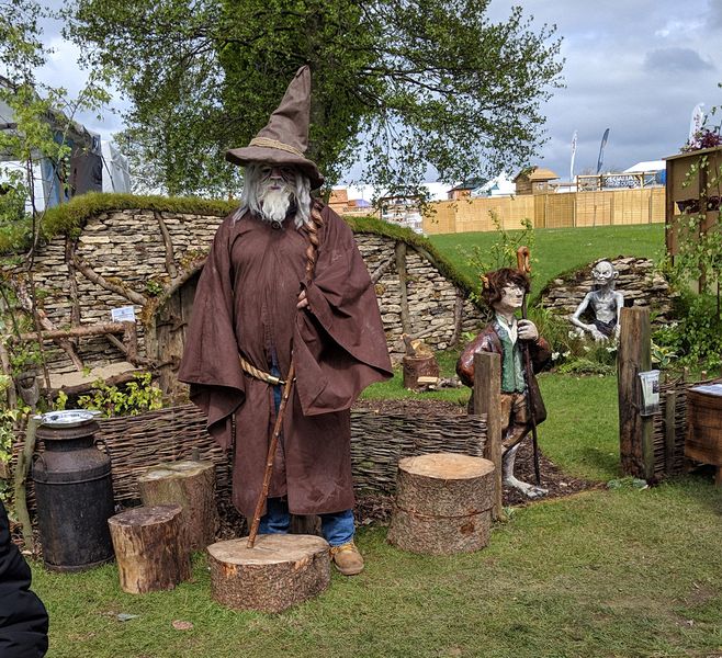 We are greeted with a Lord of the Rings exhibit