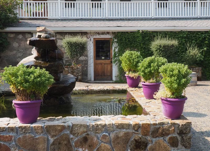 Fountain outside the tasting room at Sobon Estate Winery