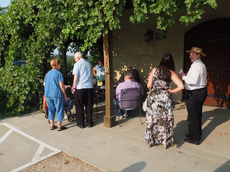 Waiting for the tasting room to open 1