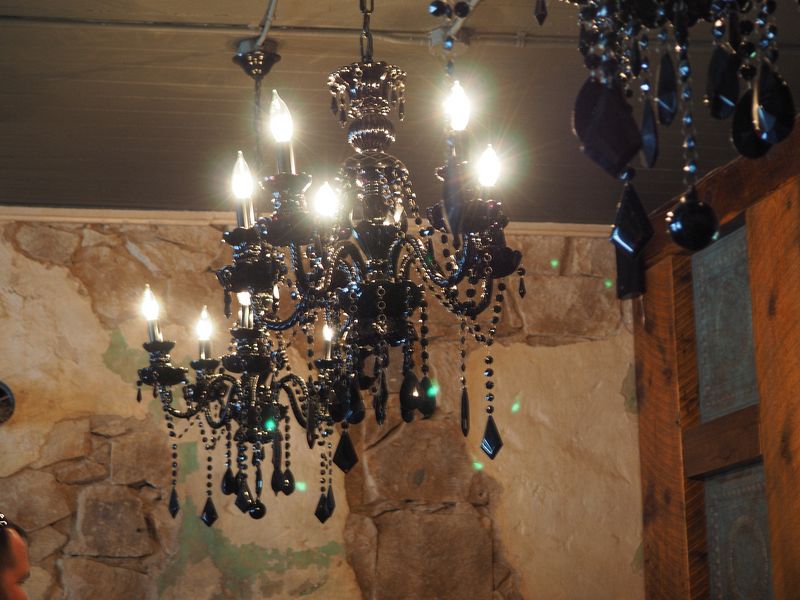 Black chandeliers