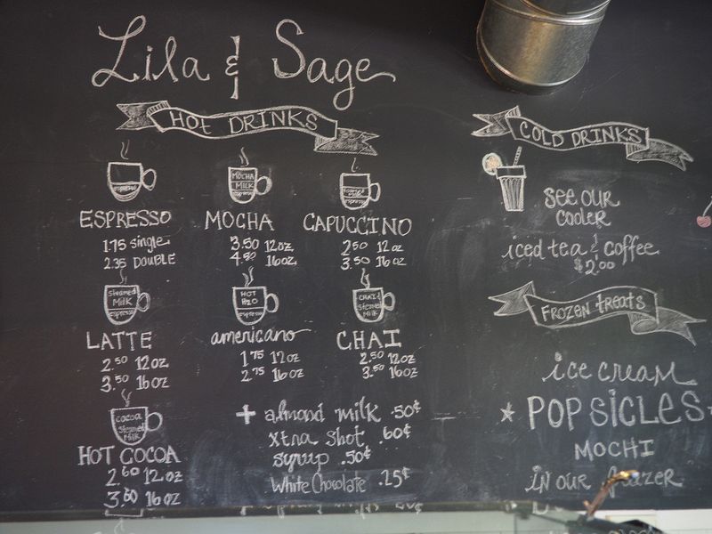 Chalkboard menu